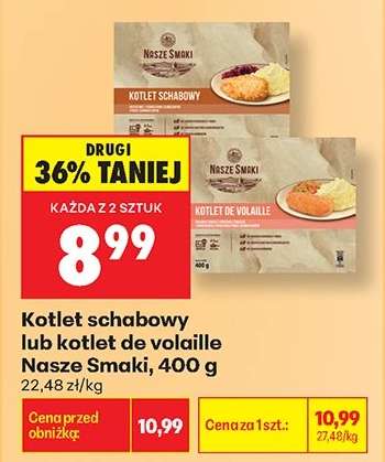 Kotlet schabowy lub kotlet de volaille Nasze Smaki, 400 g