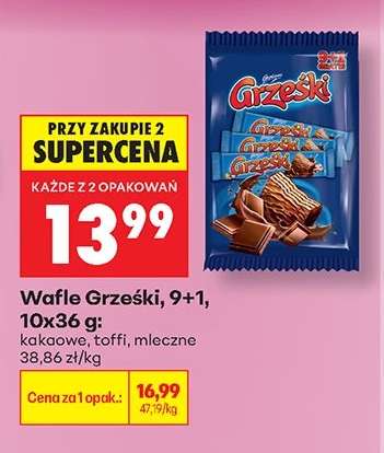 Wafle Grześki 9+1, 10x36 g