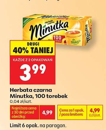 Herbata czarna Minutka, 100 torebek