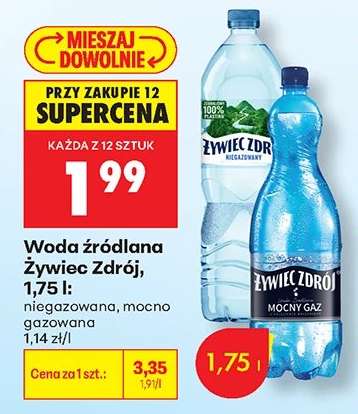Woda źródlana Żywiec Zdrój, 1,75 l