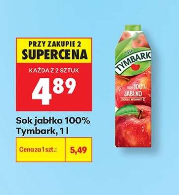 Sok jabłko 100% Tymbark, 1 l