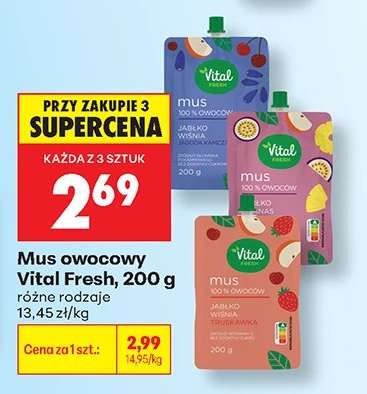 Mus owocowy Vital Fresh , 200 g