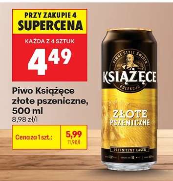 Piwo Książęce złote pszeniczne, 500 ml