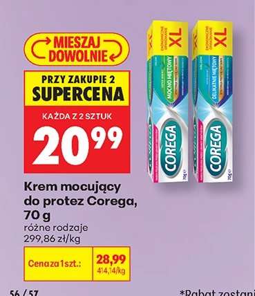 Krem mocujący do protez Corega, 70 g