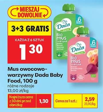 Mus owocowo warzywny Dada Baby Food 100 g