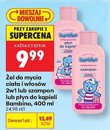 Bambino żel do mycia ciała i włosów 2w1 lub szampon lub płyn do kąpieli