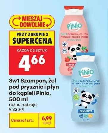 3w1 Szampon żel pod prysznic i płyn do kąpieli Pinio 500 ml