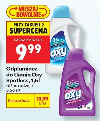 Odplamiacz do tkanin Oxy Spotless, 1,5 l