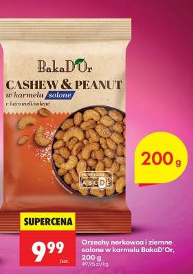 Orzechy nerkowca i ziemne solone w karmelu BakaD’Or, 200 g