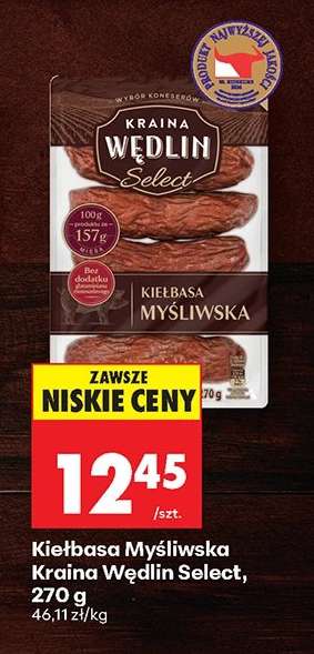 Kiełbasa Myśliwska Kraina Wędlin Select, 270 g