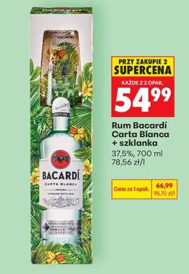 Rum Bacardí Carta Blanca + szklanka