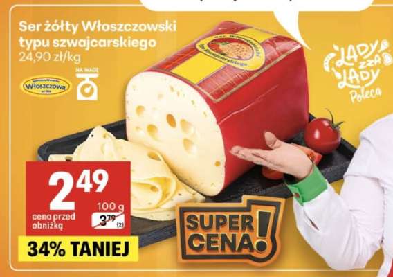 Ser żółty Włoszczowski typu szwajcarskiego