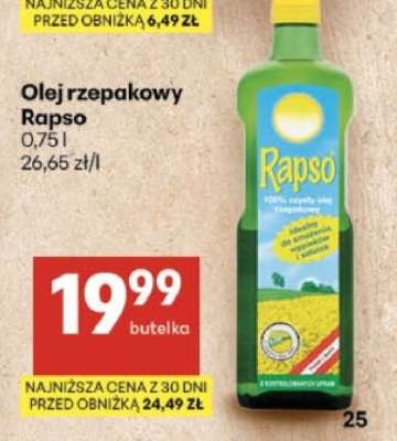 Olej rzepakowy RAPSO