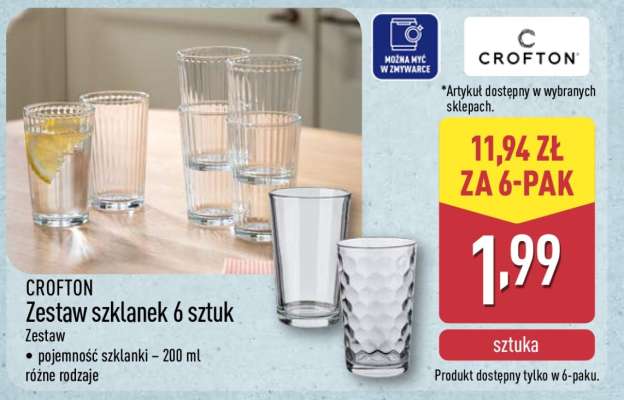 CROFTON Zestaw szklanek 6 sztuk