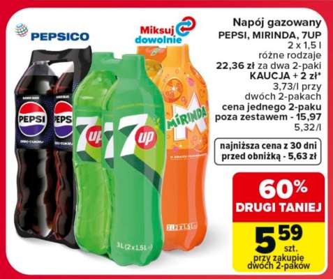Napój gazowany PEPSI, MIRINDA, 7UP