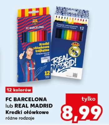 FC BARCELONA lub REAL MADRID Kredki ołówkowe