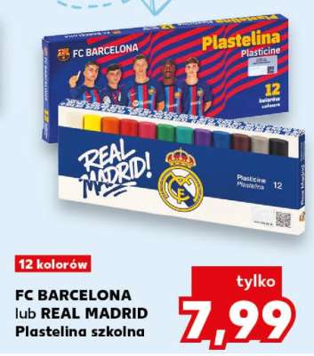 FC BARCELONA lub REAL MADRID Plastelina szkolna