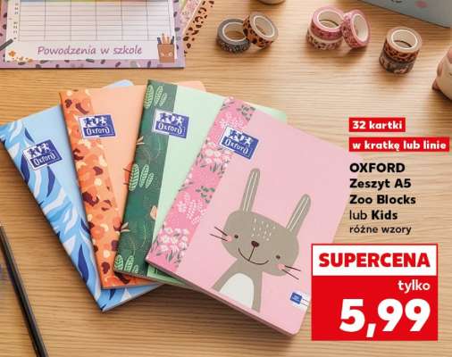 OXFORD Zeszyt A5 Zoo Blocks lub Kids