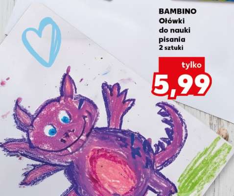 BAMBINO Ołówki do nauki pisania 2 sztuki