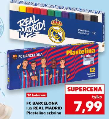 FC BARCELONA lub REAL MADRID Plastelina szkolna
