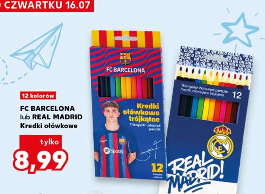 FC BARCELONA lub REAL MADRID Kredki ołówkowe