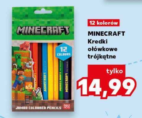 MINECRAFT Kredki ołówkowe trójkątne