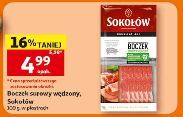 Boczek surowy wędzony, Sokołów