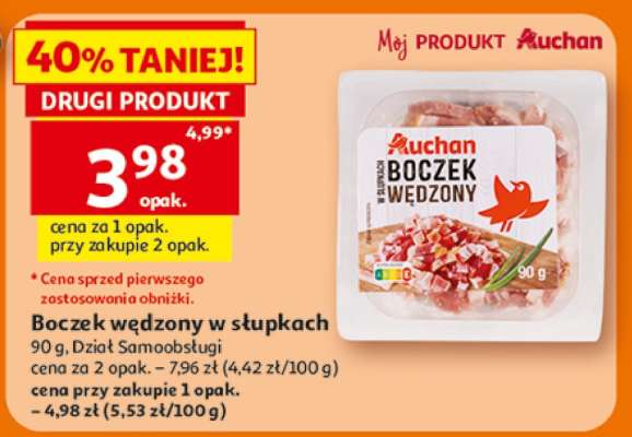 Boczek wędzony w słupkach