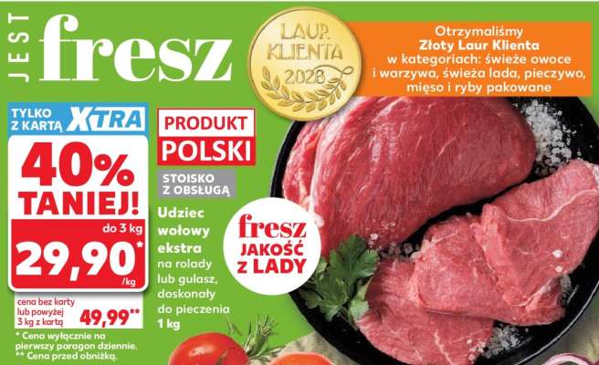 Udziec wołowy ekstra, na rolady lub gulasz, doskonały do pieczenia 1 kg