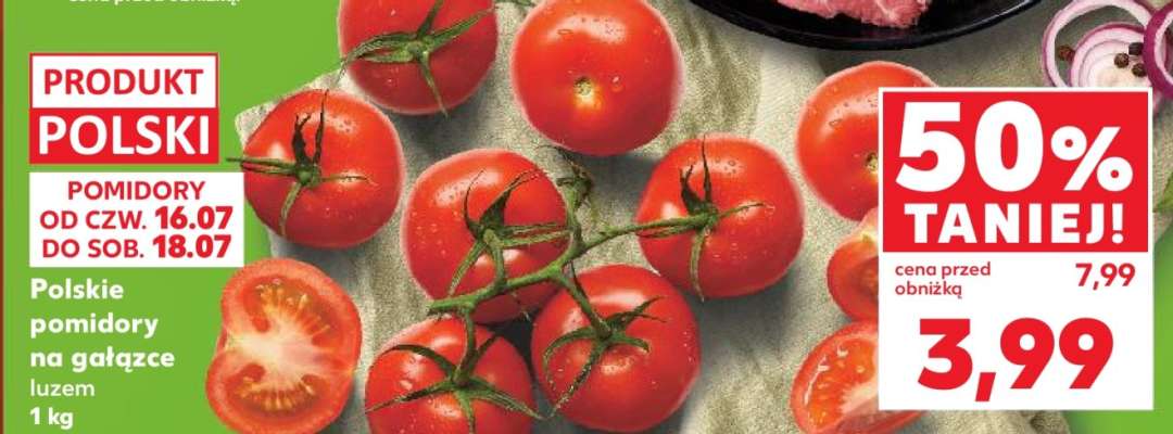 Polskie pomidory na gałązce, luzem 1 kg