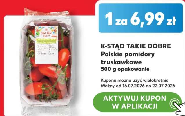 K-STĄD TAKIE DOBRE Polskie pomidory truskawkowe 500 g opakowanie