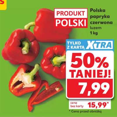 Polska papryka czerwona luzem 1 kg