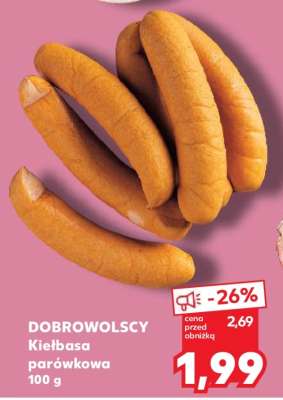 DOBROWOLSCY Kiełbasa parówkowa 100 g