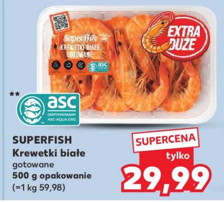 SUPERFISH Krewetki białe gotowane