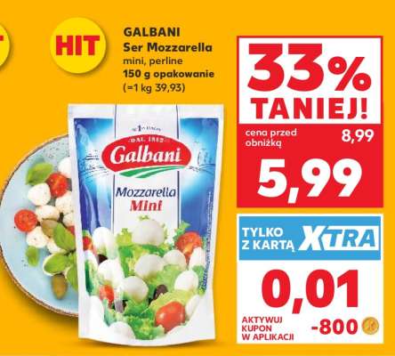 GALBANI Ser Mozzarella mini, perline 150 g opakowanie