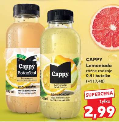 CAPPY Lemoniada różne rodzaje 0,4 l butelka