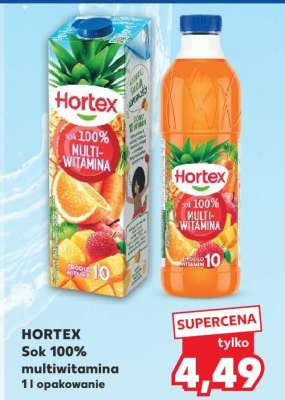 HORTEX Sok 100% multiwitamina 1 l opakowanie