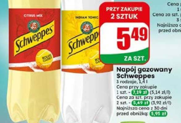 Napój gazowany Schweppes