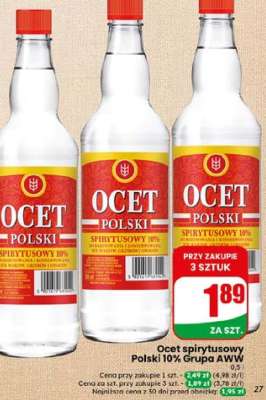 Ocet spirytusowy Polski 10% Grupa AWW