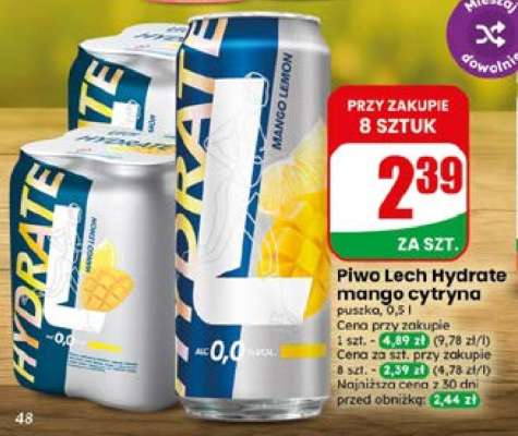 Piwo Lech Hydrate mango cytryna