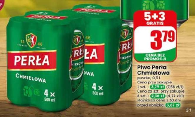 Piwo PERŁA CHMIELOWA