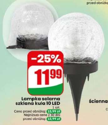 Lampka solarna szklana kula 10 LED