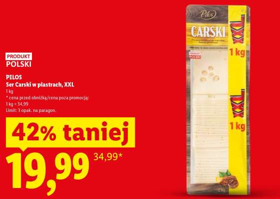 PILOS Ser Carski w plastrach, XXL