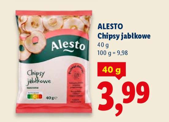 ALESTO Chipsy jabłkowe