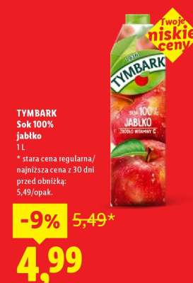 TYMBARK Sok 100% jabłko