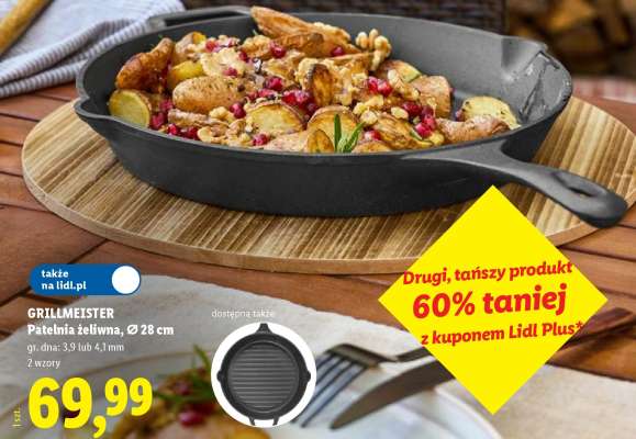 GRILLMEISTER Patelnia żeliwna, Ø 28 cm