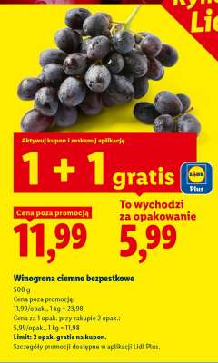 Winogrona ciemne bezpestkowe