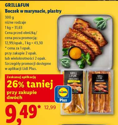 GRILL&FUN Boczek w marynacie, plastry