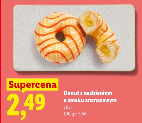 Donut z nadzieniem o smaku ananasowym