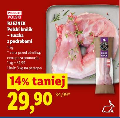 Rzeźnik Polski królik – tuszka z podrobami